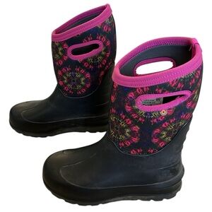 BOGS Unisex Child Neo-Classic Tie Dye Plum Rain Winter Waterproof Boot Youth‎ 5